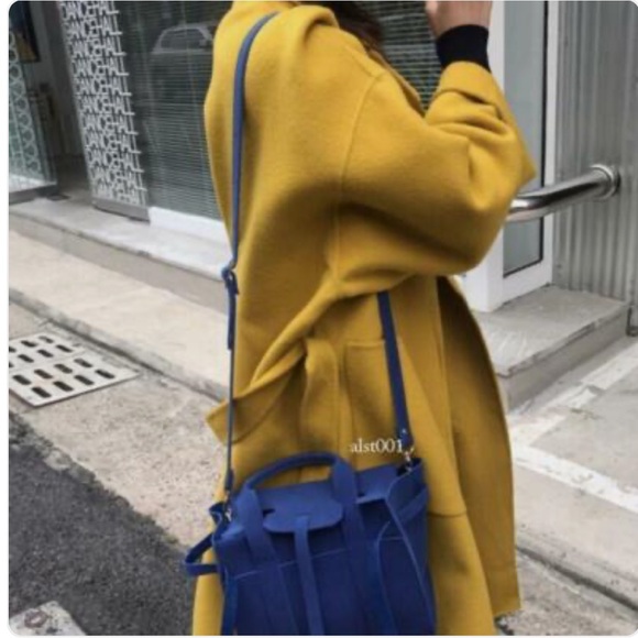 Unique Vintage Newport News East Style Lemon Hooded Belted Coat Size M - Picture 2 of 16